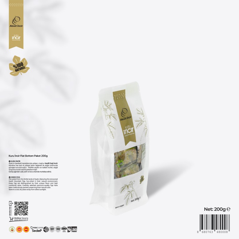 200g Kuru İncir Flat Bottom Paket