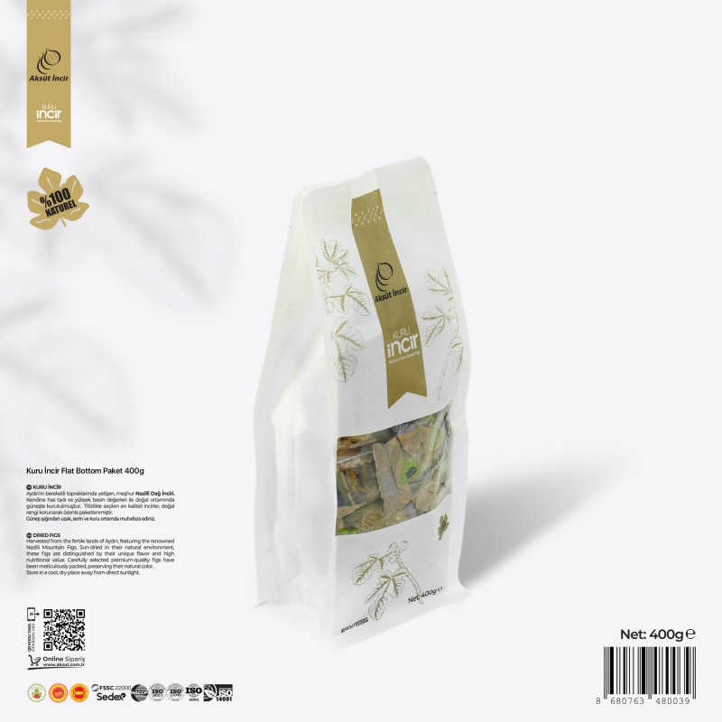 400g Kuru İncir Flat Bottom Paket