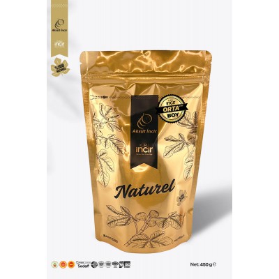 450g Gold Doypack Kuru İncir – Orta Boy Aydın İnciri (AB Coğrafi İşaretli)