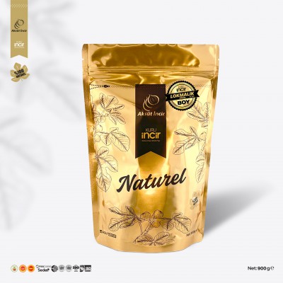 Orta Boy 900g Gold Doypack Kuru İncir – Aydın İnciri (AB Coğrafi İşaretli)