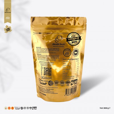Orta Boy 900g Gold Doypack Kuru İncir – Aydın İnciri (AB Coğrafi İşaretli)