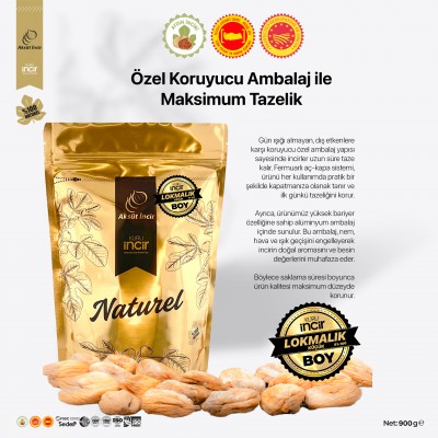 Orta Boy 900g Gold Doypack Kuru İncir – Aydın İnciri (AB Coğrafi İşaretli)