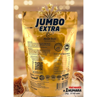 JUMBO EXTRA 1 Numara Kuru İncir – 900g Gold Doypack