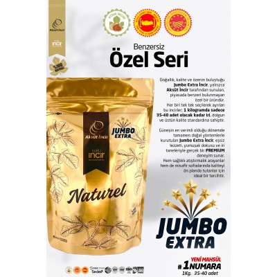 JUMBO EXTRA 1 Numara Kuru İncir – 900g Gold Doypack