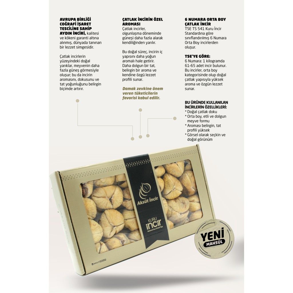 Çatlak Kuru İncir 1000g Aydın İnciri