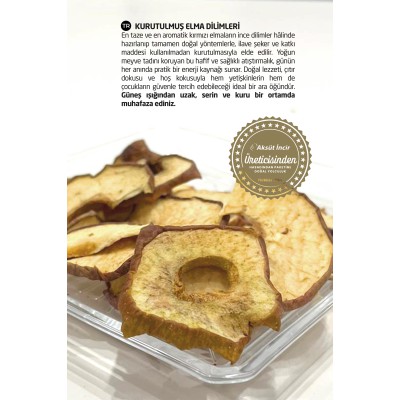 Kurutulmuş Elma Dilimleri