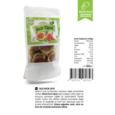 İncir Cipsi - Doğal Kurutulmuş Taze İncir Cipsi