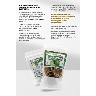 Kurutulmuş Yeşil Limon